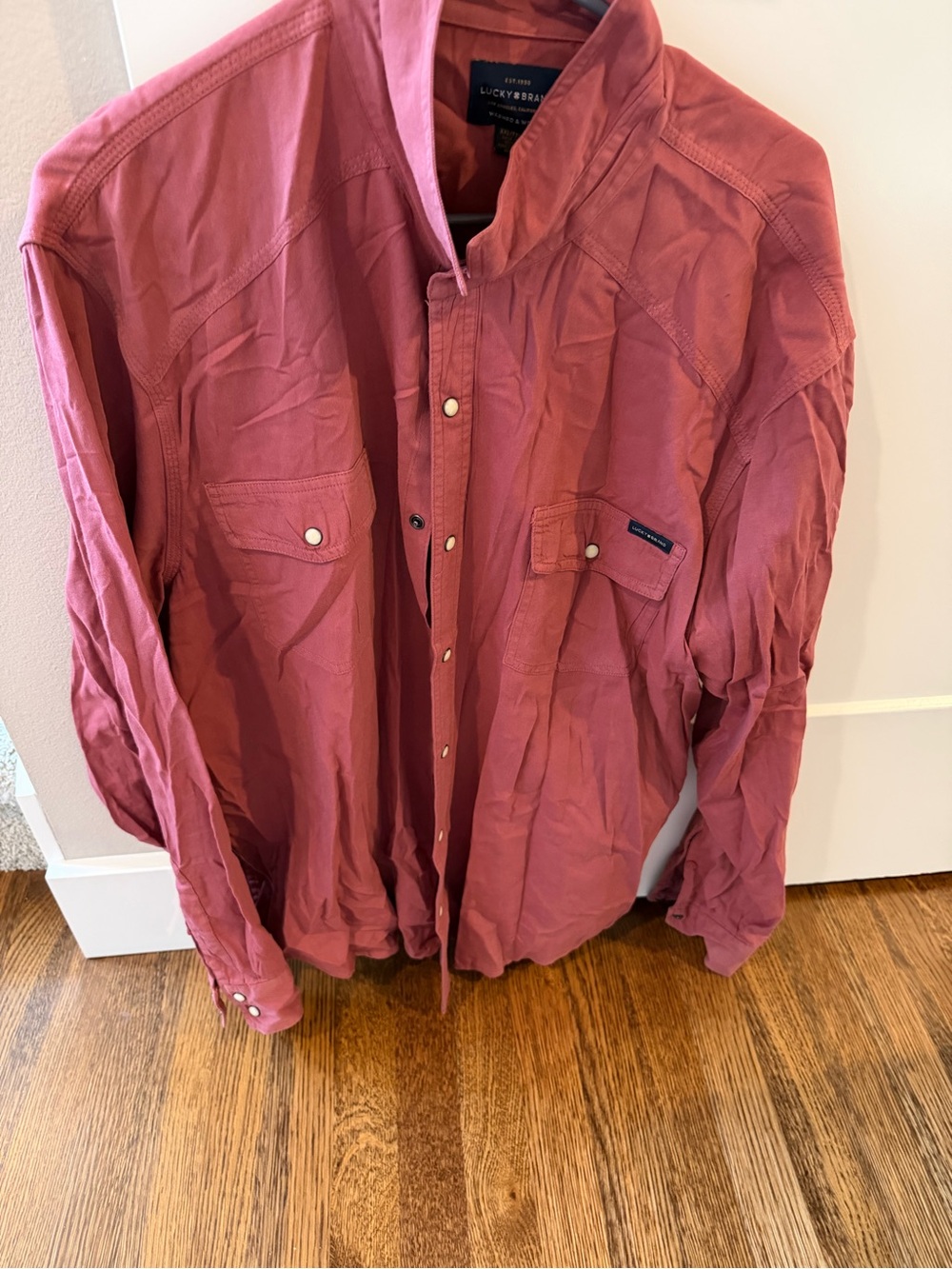 Lucky Brand Men's Rust Lightweight Shirt Jacket